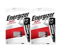 LOT DE 4 PILES ENERGIZER A27 - 2 BLISTER A 2 PILES - ALCALINE 12V