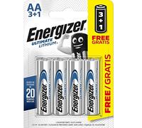 Energizer AA/L91 2900.0 mAh Ultime Piles au Lithium (Lot de 4)