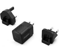 Energizer - Chargeur Rapide USB-C 20W - sans Câble - 3 Prises Incluses (EU/US/UK) - Noir