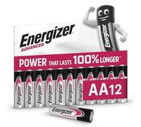 Energizer Piles Alcalines AA 1,5V, Pack de 12 Piles Premium Longue Durée, Technologie Avancée, Haute Performance, Fiables pour Télécommandes, Jouets, Appareils Électroniques, Durabilité Maximale