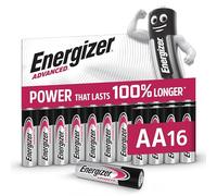 Energizer Piles Alcalines AA 1,5V, Pack de 16 Piles Premium Longue Durée, Technologie Avancée, Haute Performance, Idéales pour Télécommandes, Jouets, Appareils Électroniques, Durabilité Maximale