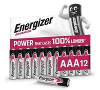 Energizer Piles Alcalines AAA 1,5V - Pack de 12 Piles Premium Longue Durée, Technologie Avancée, Haute Performance, Fiables pour Télécommandes, Jouets, Appareils Électroniques, Durabilité Maximale