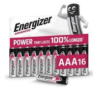Energizer Piles Alcalines AAA 1,5V - Pack de 16 Piles Premium Longue Durée, Technologie Avancée, Haute Performance, Fiables pour Télécommandes, Jouets, Appareils Électroniques, Durabilité Maximale