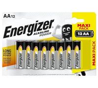 Energizer Alkaline Power Lot de 12 Piles AA 1,5 V, Longue durée pour Un Usage Quotidien, sans sulfatation et jusqu'à 10 Ans de durée de Vie