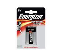 Energizer Alkaline Power Pile 9V 6LR61 - Alcaline, 9V, 46g, -18°C à 55°C, Dimensions 17.5x26.5x48.5mm, 1pc, Blister