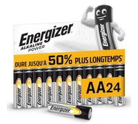 Energizer Alkaline Power - Piles AA (Lot de 24) - Alcaline 1,5V - Énergie Longue durée - Idéales pour Les appareils du Quotidien - Emballage 100% Recyclable - Conservation 7 Ans [Exclusivité Amazon]