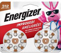 Energizer Batteries AZ312DP EZ Turn and Lock Hearing Aid, Size 312, 16 Count