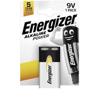 Energizer Blister de Pile Alcaline Power 6LR61 9 V, Argent