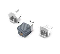 Energizer - Chargeur Rapide USB-A et USB-C 38W - sans Câble - 3 Prises Incluses (EU/US/UK) - Argent/Gris