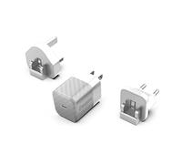 Chargeur Secteur GaN 4A USB-C 20W Multiprise EU / UK / US Argent