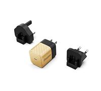 Energizer - Chargeur Rapide USB-C 20W - sans Câble - 3 Prises Incluses (EU/US/UK) - Doré