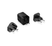 Energizer - Chargeur Rapide USB-C 20W - sans Câble - 3 Prises Incluses (EU/US/UK) - Noir