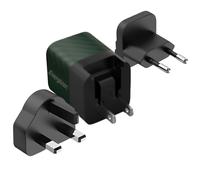 ENERGIZER Chargeur Secteur GaN 4A USB-C 20W Multiprise EU / UK / US Noir / Vert