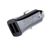 Energizer - Chargeur Voiture 12 W - 2 Ports USB-A - Chargeur Allume-Cigare - Design Fin et Compact - Noir D12