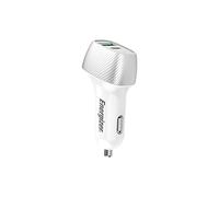 Energizer Chargeur voiture D38 – 38W, USB‑C & USB‑A, allume‑cigare design carbone argenté