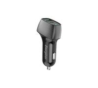 ENERGIZER - Chargeur Voiture 38 W - 1 Port USB-C & 1 Port USB-A - Chargeur Allume-Cigare - Design Carbone - Noir D38