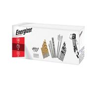 Energizer - Coffret de 30 Forets pour Perceuse - 11 hélicoïdaux HSS 4241 revêtement titane, 5 à bois, 6 à maçonnerie, 2 à bois (16/22 mm), 5 vis à tête creuse et 1 gabarit de perçage