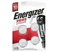 4 Piles CR2025 Energizer Bouton Lithium 3V