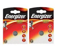 ENERGIZER Cr1620 DL1620 Lot de 2 piles boutons au lithium pour clés de voiture 3 V validité juillet 2026