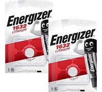 ENERGIZER Cr1632 DI1632 Lot de 2 piles boutons au lithium pour clés de voiture 3 V