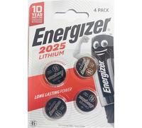 Energizer CR2025 Piles Bouton au Lithium 3 V Batterie - (Lot de 4) Vendu par Generous Relax