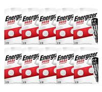 Energizer CR2032 - Piles Lithium 3 V - Paquet de 10 Blister de 2 Piles (Total 20 Piles)