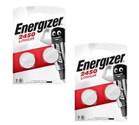 Energizer CR2450 DL2450 piles bouton 3 V au lithium, Lot de 4