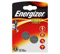Energizer DL2016 CR2016 ECR2016 Lot de 2 piles bouton 2016 au Lithium 3 V