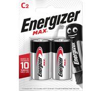 Energizer E302306701 Pile Max Baby C 1,5 V, blanche/rouge, 2 pièces