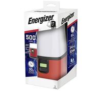 Energizer Lampe de camping LED 360 PRO – IPX4 étanche, 500 lm, lumière tente, pile, rouge/noir