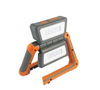 Energizer ENAWLL8 Lanterne LED rechargeable, lampe de travail multi-panneaux lumineuse, résistante à l'eau, câble de charge micro-USB, orange/gris, compacte