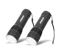 Energizer Eveready Torche LED, Noir, Très Brillante Flashlight, Étanche, Camping Outdoor Lot de 2, 2 Piles AAA Incluses, Ajustable