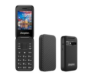 Energizer Hardcase E282SC+ Téléphone Portable 4G à Clapet - Écran 2,8", Système KaiOS (Whatsapp, Youtube), WiFi, GPS, Double SIM, Batterie 1400mAh - Noir