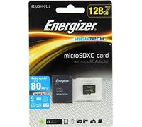 Energizer High Tech Carte mémoire microSD Class 10 128 Go avec Adaptateur