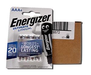 ENERGIZER L92 - Format LR03 - AAA Ultimate Lithium - Lot de 48 Piles - 12 x Blisters de 4 Piles