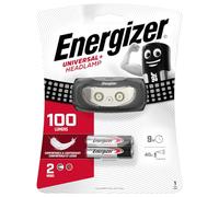 ENERGIZER - Universal + 3 Piles AAA 100 lumens - Frontale avec bandeau réglable et tete pivotante - 2 Led blanche / 1 Led rouge
