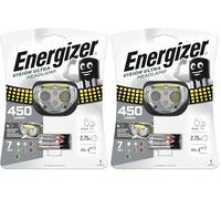 Energizer Lampe Frontale LED Vision Ultra HD, Lampe Puissante 450 Lumens, Piles Incluses (Lot de 2)