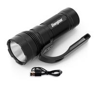 Energizer Lampe torche tactique LED rechargeable, projecteur lumineux, incassable et résistant à l'eau, peut charger d'autres appareils, câble de charge USB inclus