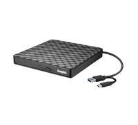 Energizer - Lecteur Graveur DVD Externe USB 3.0 & Type-C - Haute Vitesse 5Gbps - Plug & Play pour PC, MacBook & Windows - Compatible CD-RW, DVD±RW - Design Fin & Noir