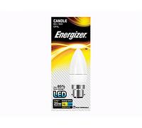 Energizer LED Light Bulb B22 Clear Candle 3.4W 25W Eqv Warm White Non Dimmable