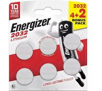 Energizer Pile bouton CR2032 lithium 3 V 240 mAh – 6 pièces