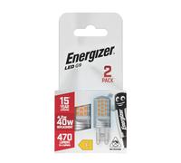 Energizer Lot de 2 ampoules LED G9 4,2 W (équivalent halogène 40 W) 220-240 V 470 lumens Base bi-broche économie d'énergie Lumière du jour 6500 K