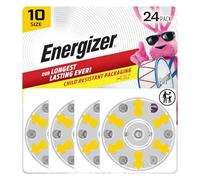 Energizer Lot de 24 Piles pour appareils auditifs Taille 10 Jaune