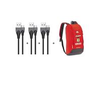 Energizer - Lot de 3 Câbles Micro-USB 1,2 m - Charge & synchonisation (2,4 A/480 Mbps) pour téléphones mobiles + Sac à dos 10L