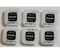 ENERGIZER Lot de 6 Blisters de 1 Pile Oxyde d'Argent pour montres 395/399 SR57
