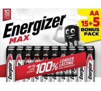 Energizer Max AA piles alcalines 15+5 20pcs E303329900