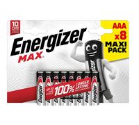 Energizer Max AAA Batteries, Alkaline, 8 Pack