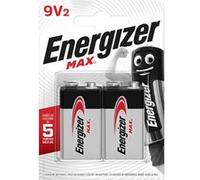 Energizer Max Alcaline 9V, pack de 2 Piles G