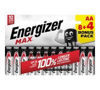 8+4 Piles Alcalines AA / LR6 Energizer Max