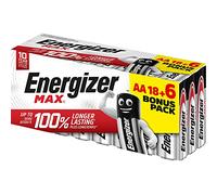 Energizer - Max, Pack de 18+6 Piles AA, Longue durée pour Un Usage Quotidien, sans sulfatation et durée de Vie de 10 Ans